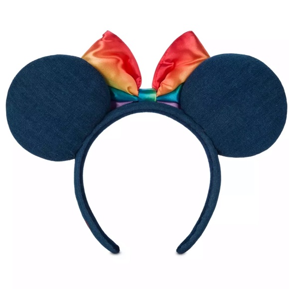 Disney Minnie Mouse Denim & Rainbow Ears for Adults - Picture 4 of 6
